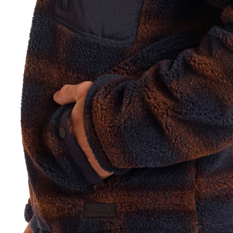 Rock and Roll Denim Men's Dark Brown Berber Jacquard Plaid Jacket