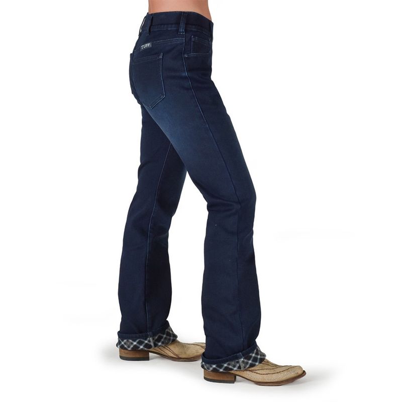 Cowgirl Tuff Women&#39;s Pull On Flannel Jeans