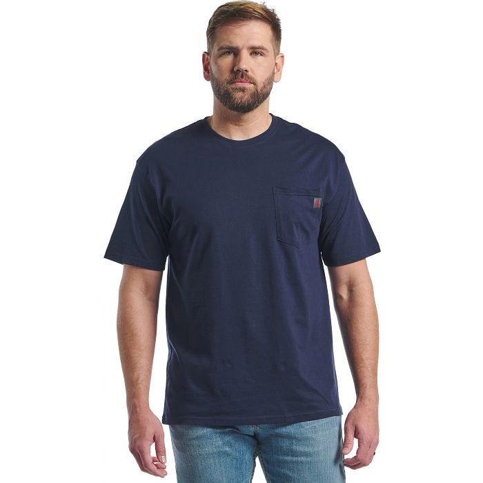 Justin Men&#39;s Pocket Tee - Navy, Size: Medium