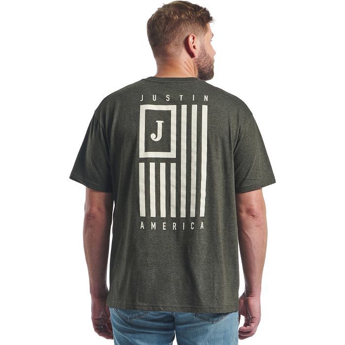 Justin Men's Pocket Tee - Heather Olive