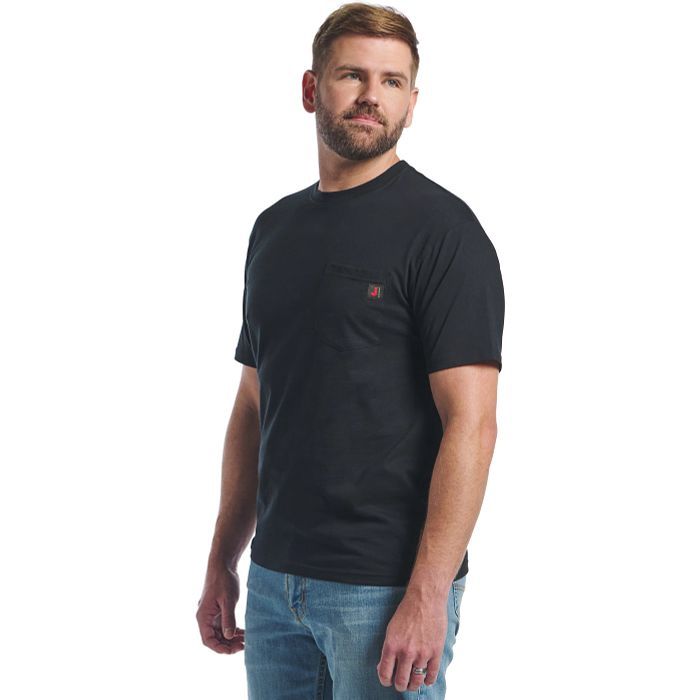 Justin Men&#39;s Pocket Tee - Black, Size: Medium