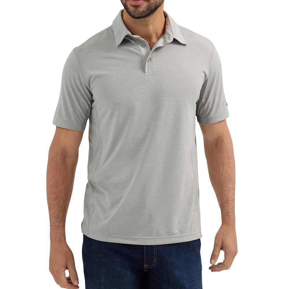 Wrangler Men&#39;s Grey Performance Polo Shirt