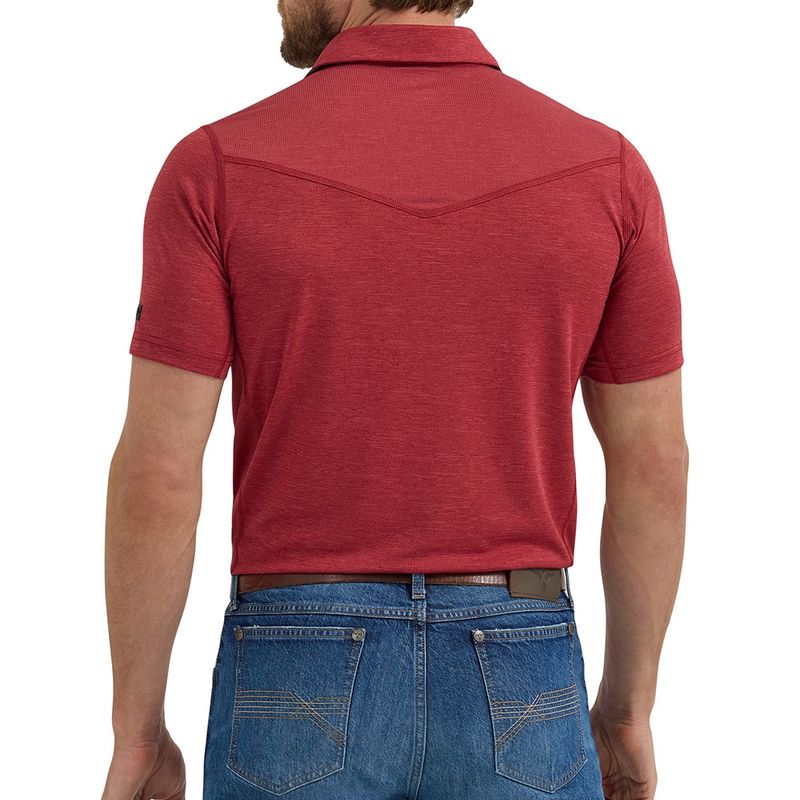 Wrangler Men's Red Performance Polo Shirt