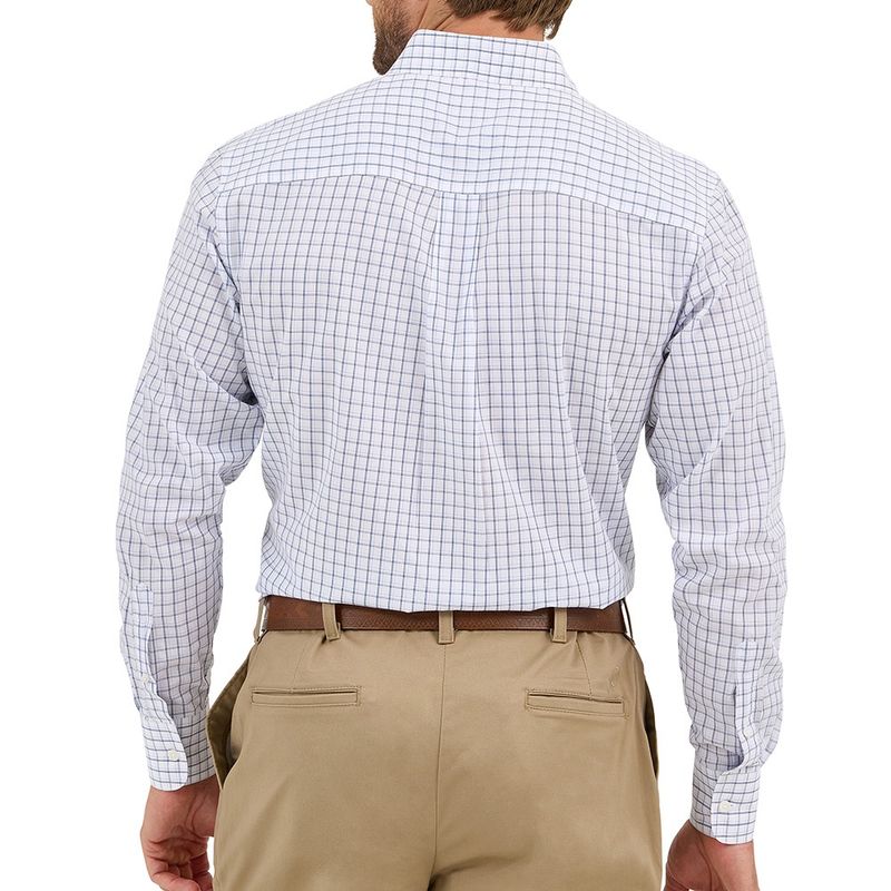 Wrangler Men's White/Blue Plaid Riata Shirt – Classic Style &amp; Comfort
