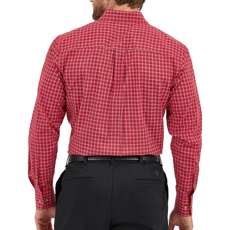 Wrangler Men's Riata L/S Red Plaid Shirt