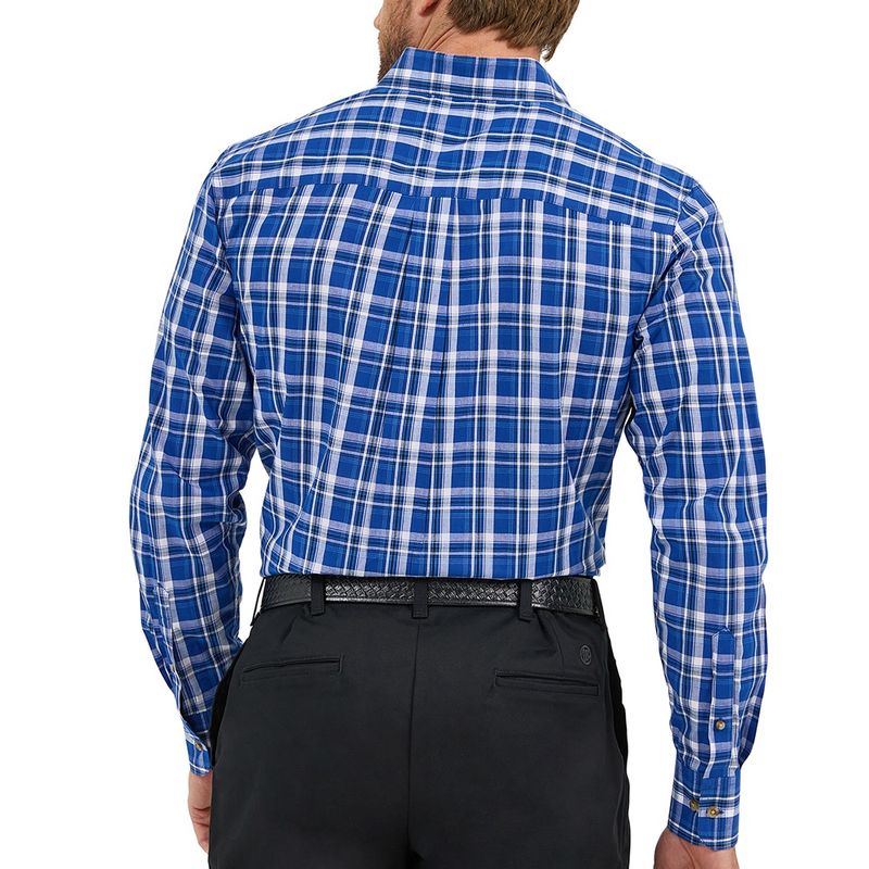 Wrangler Men's Riata Blue Plaid L/S Shirt