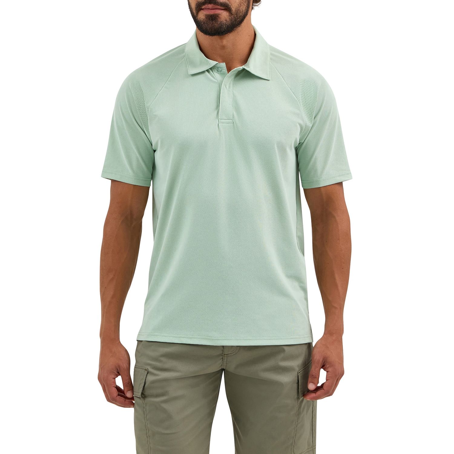 Wrangler ATG Men&#39;s Chesapeake Silt Green Polo