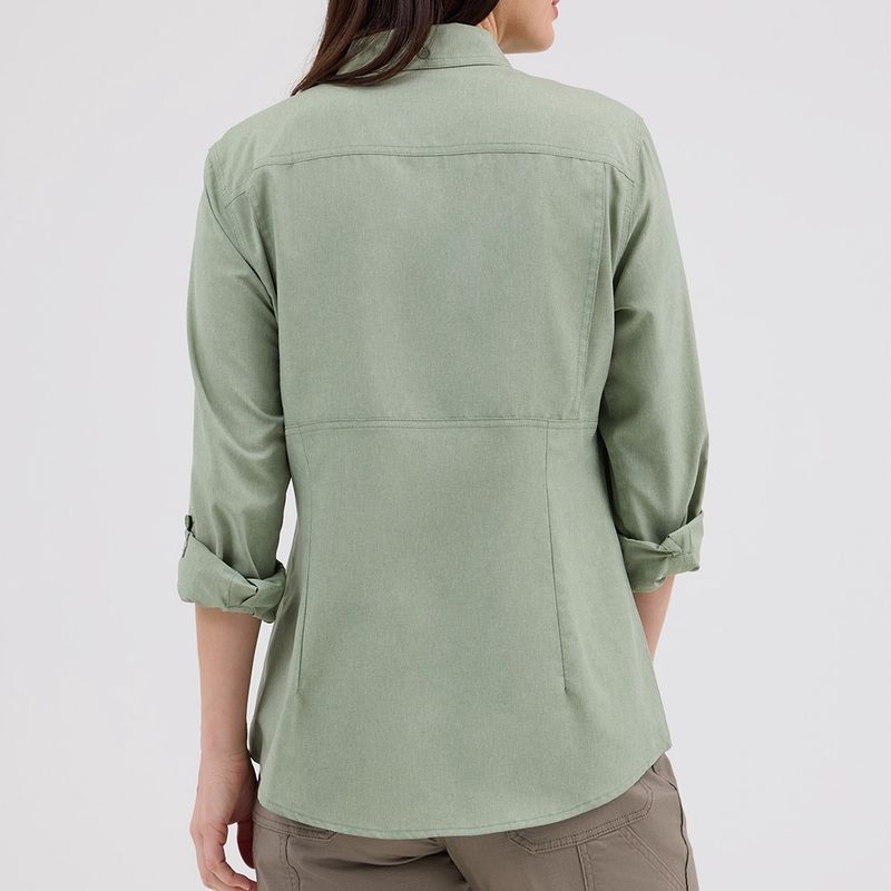 Wrangler Riggs Workwear® Women's Lightweight Vented Work Shirt - Hedge Green