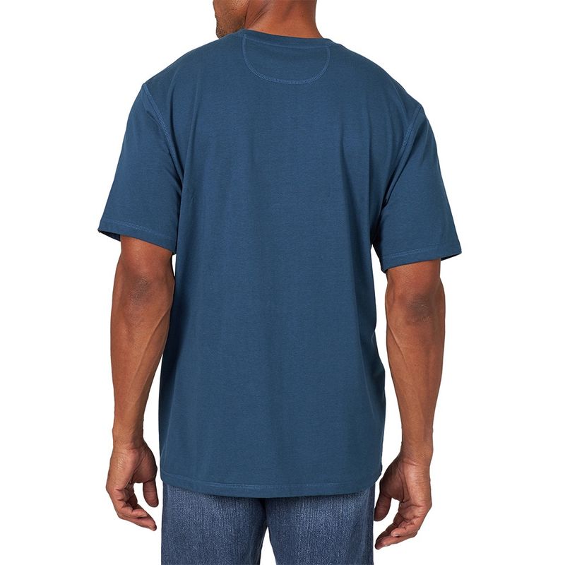 Wrangler Men's Riggs Workwear Short Sleeve Oxford Blue 1 Pocket T-Shirt