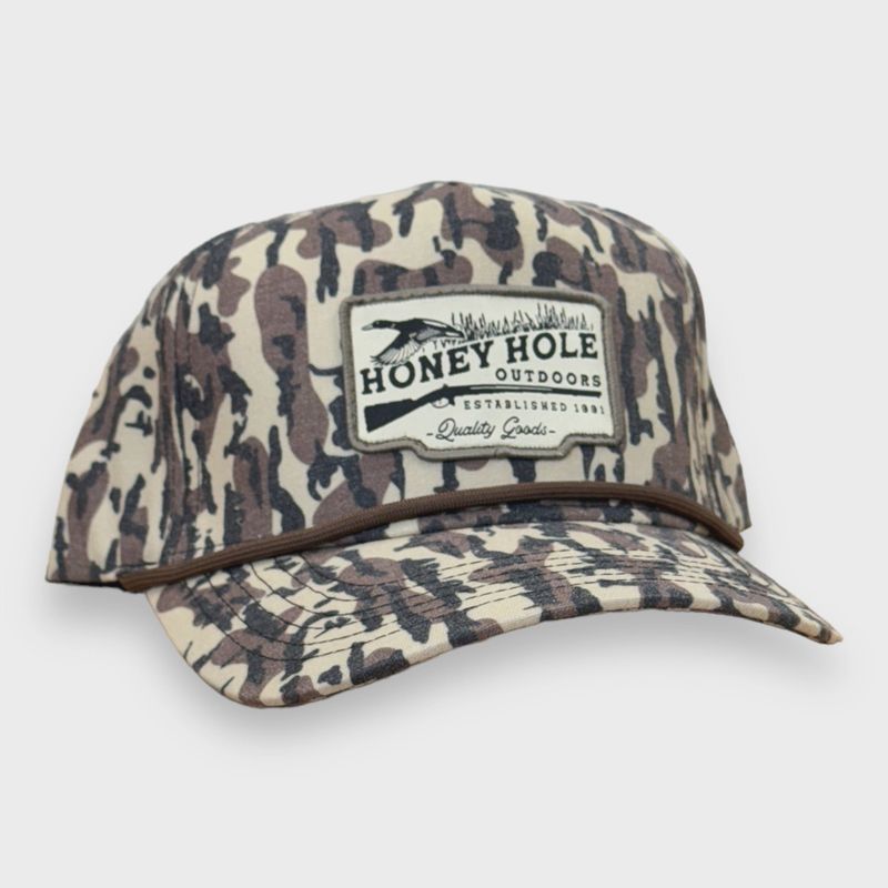 Honey Hole Outdoors Cotton Rope Hat - Duck Shotty