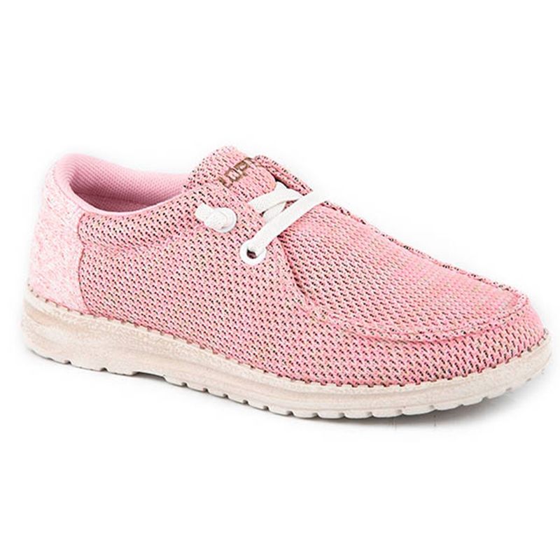 Roper Little Kid&#39;s Hang Loose Pink Mesh With Fabric Heel - 3321