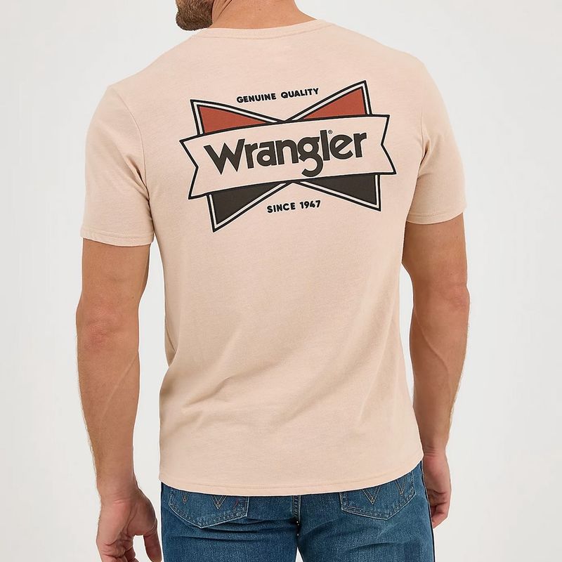 Wrangler Men's Back Graphic T-Shirt – Logo Tan