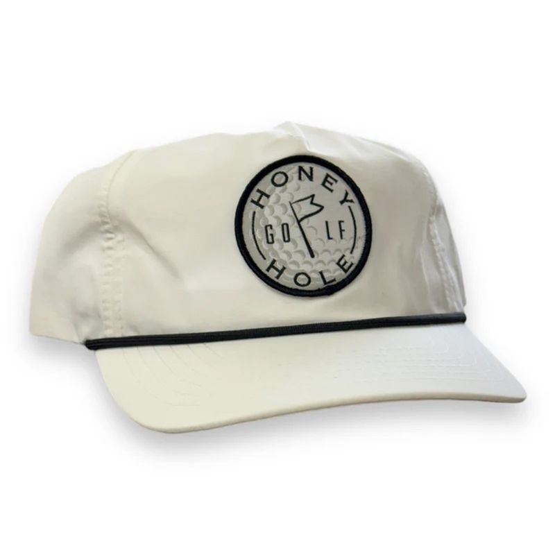 Honey Hole Outdoors Unstructured Rope Hat Honey Hole In One - White