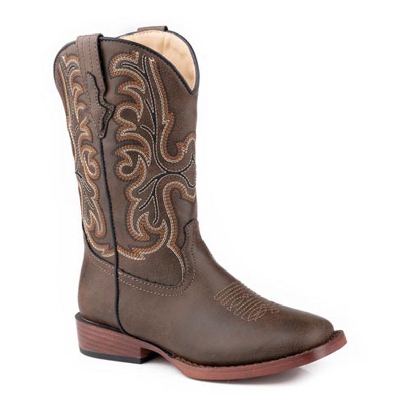 Roper Little Kid&#39;s Patrick Brown Faux Leather Boots 3437