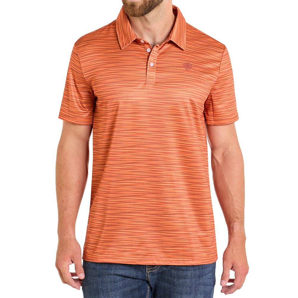 Rock &amp; Roll Denim Men&#39;s UPF 50 Polo Shirt – Orange