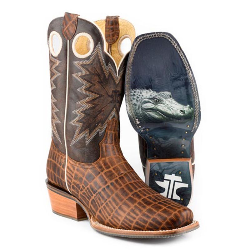 Tin Haul Men’s Wild Crocodile Sole Boots - 0532