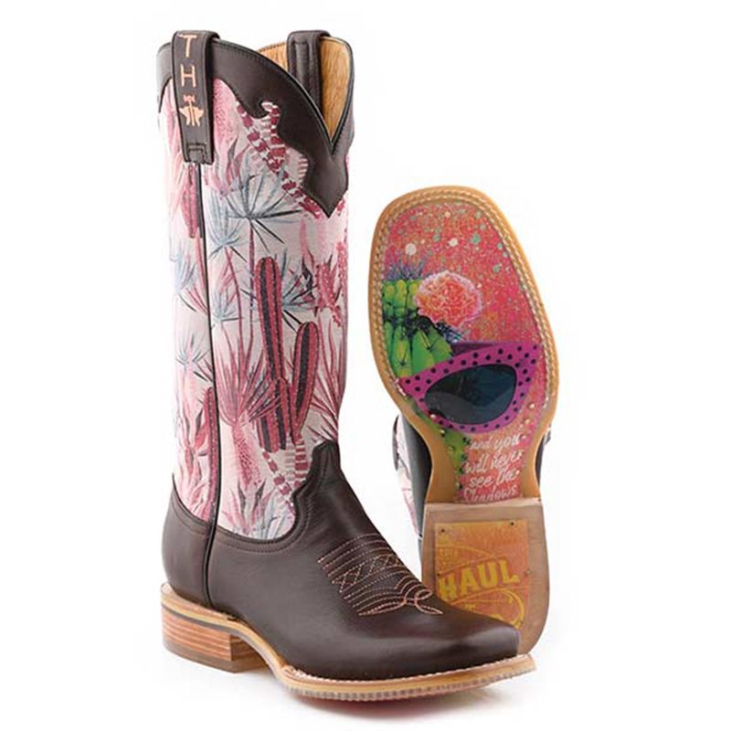 Tin Haul Women’s Pinktalicous Boots Cactus Shade Sole Boots - 1470
