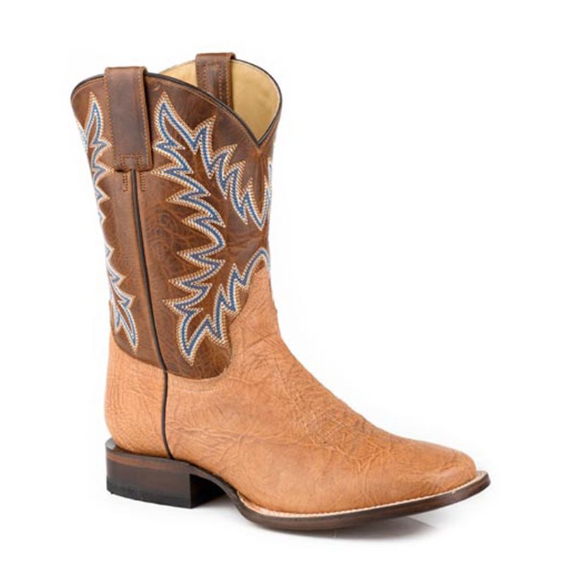 Stetson Men’s Cole Bull Shoulder Boots – Square Toe with Rugged Elegance