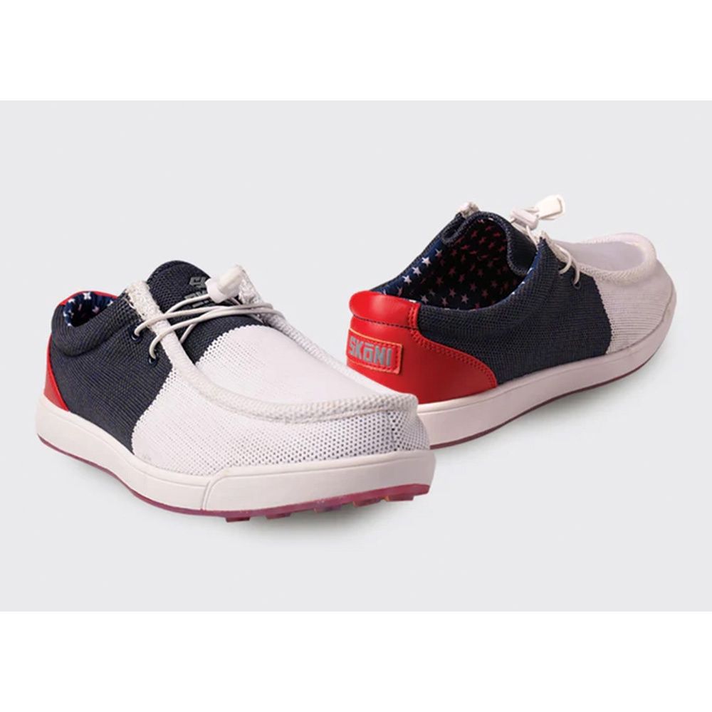 SKŌNI Women&#39;s Golf Shoe – Red/White/Blue