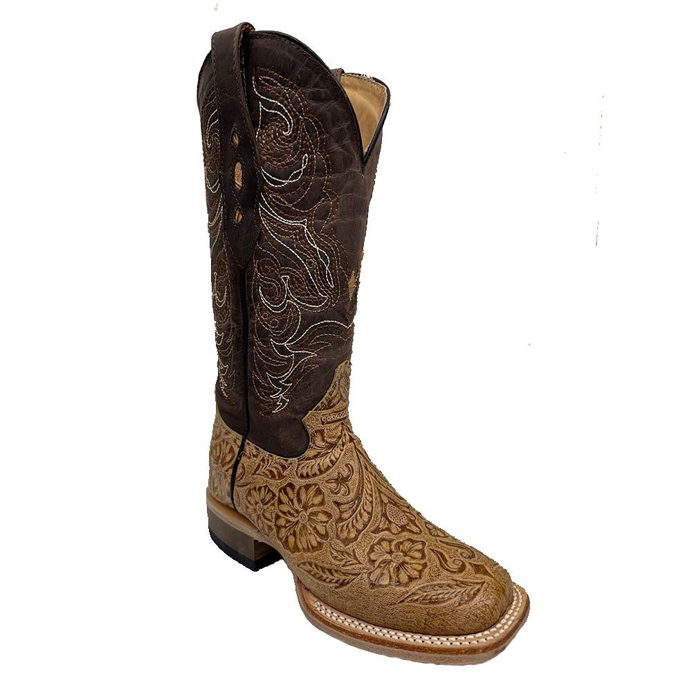 Cowtown Women&#39;s Tooled Leather Boots – Q452