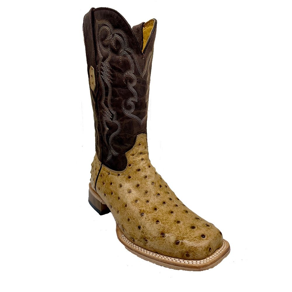 Cowtown Men&#39;s Oryx Ostrich Print Boots – Q6077