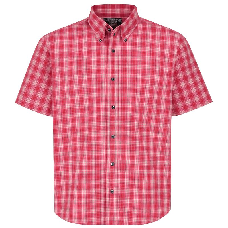 Wrangler Men&#39;s Riata Dress Short Sleeve Shirt – Red