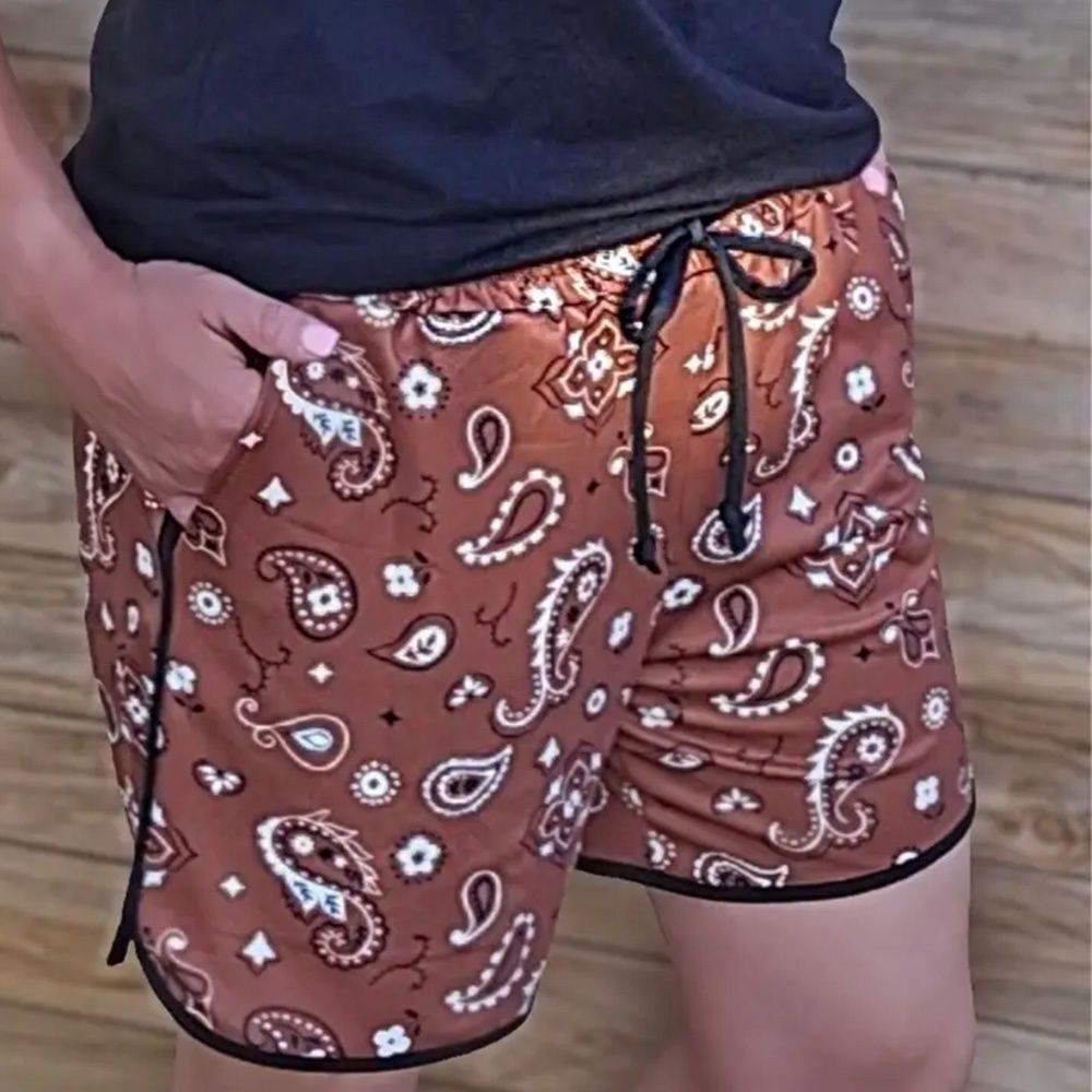 Sterling Kreek Women&#39;s Bandana Babe Brown Shorts