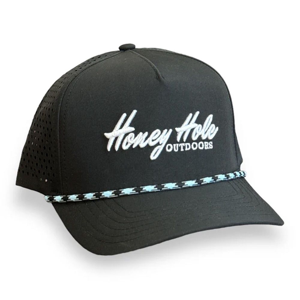 Honey Hole Outdoors Performance Rope Hat – Black