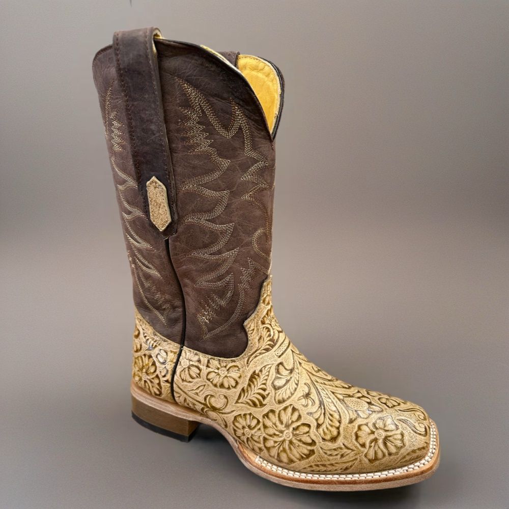 Cowtown Men&#39;s Oryx Tooled Vamp Boots