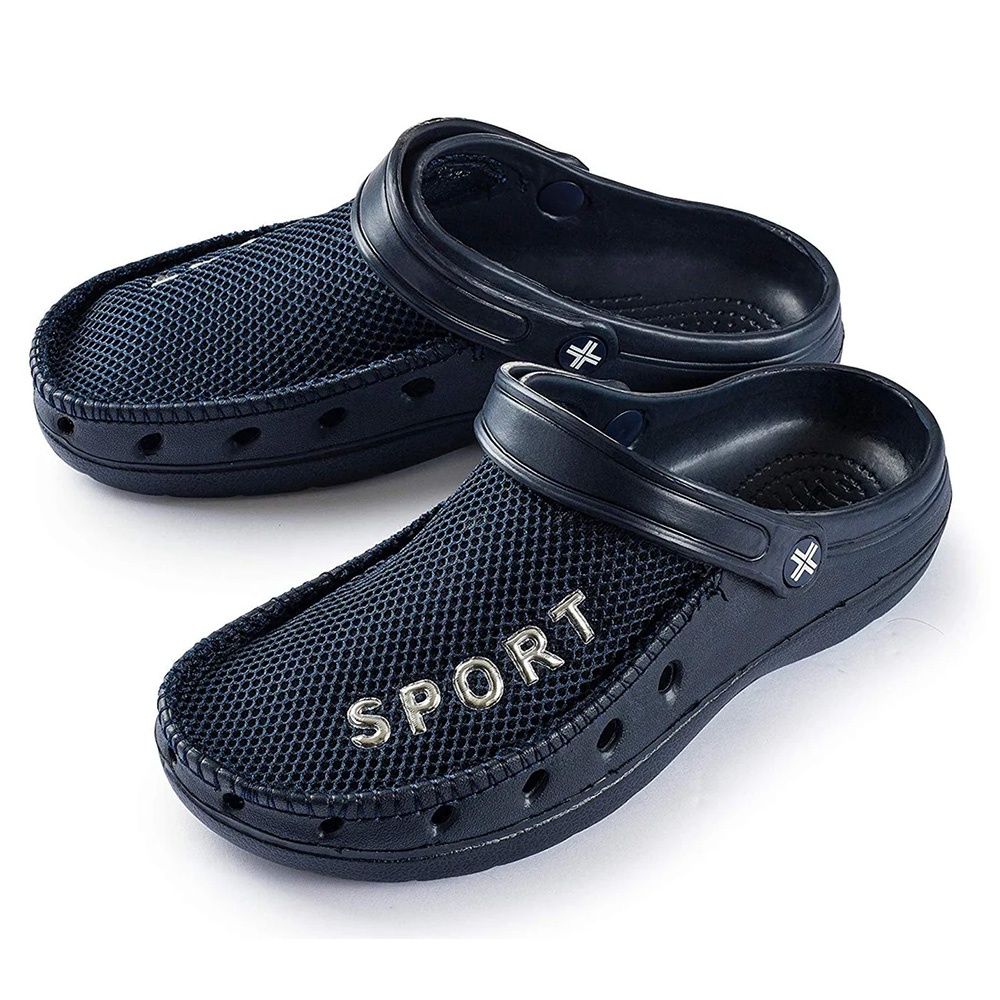Roxoni Men&#39;s Breathable Blue Mesh Upper Clogs