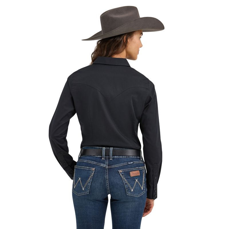 Wrangler Women's Black Western Button Down Shirt