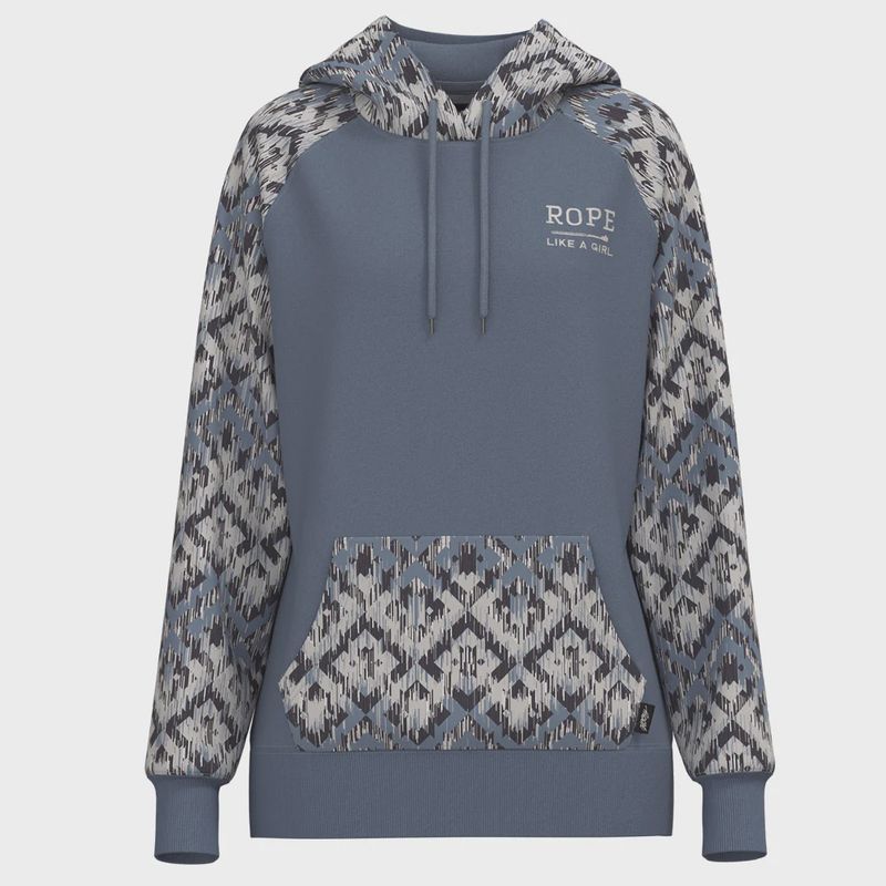 Hooey Women’s Rope Like A Girl Blue/White Hoody – Style# HH1228BLWH
