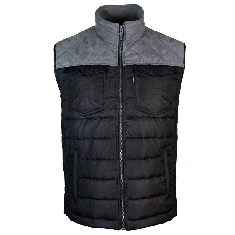 Hooey Men’s Packable Black/Charcoal Vest – Style# HV097BKCH