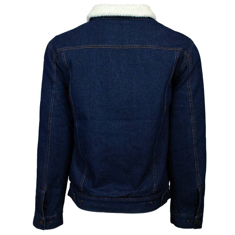 Hooey Men’s Denim Jacket Blue Aztec Interior w/ Cream Sherpa – Style# HJ094DE