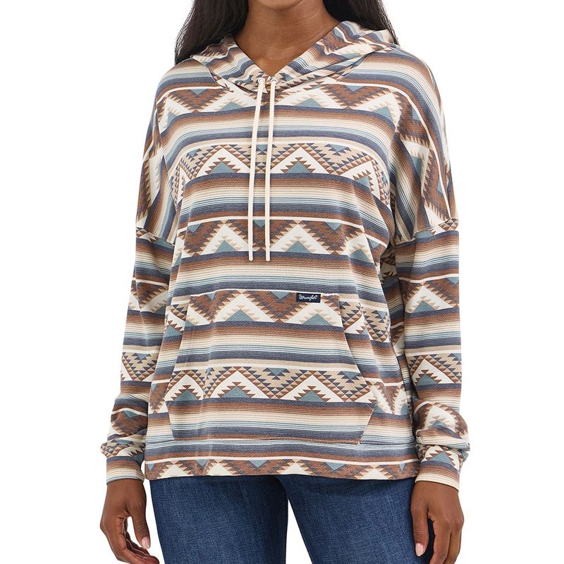 Wrangler Women’s Geometric Relaxed Pullover Hoodie – Style# 112367281