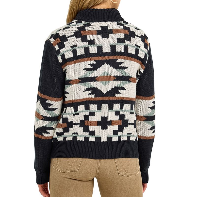 Wrangler Women’s Southwestern Full Zip Cardigan Sweater – Style# 112367596