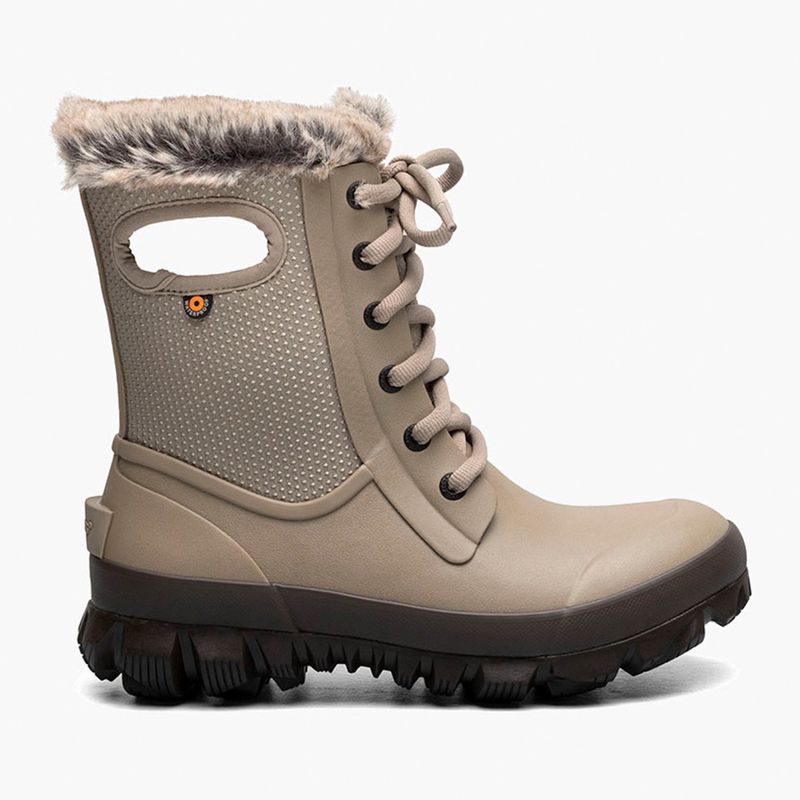 Bogs Women&#39;s Arcata Dots Taupe Winter Lined Boots - 73434