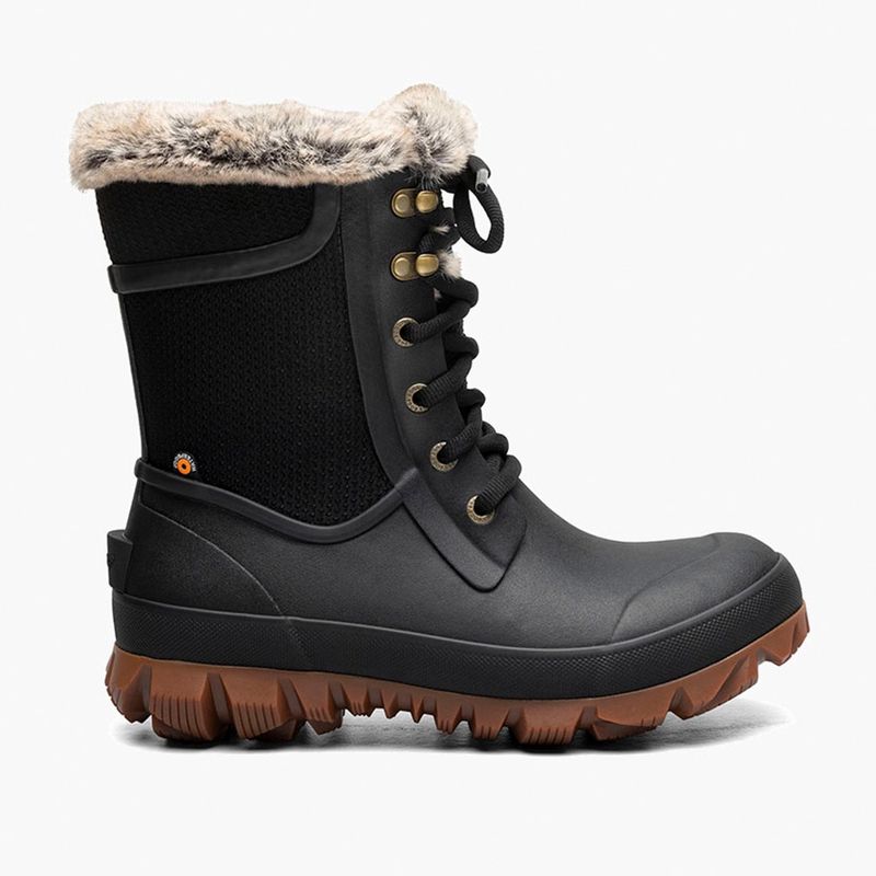 Bogs Women&#39;s Arcata Trek Dots Black Winter Lined Boots - 73432