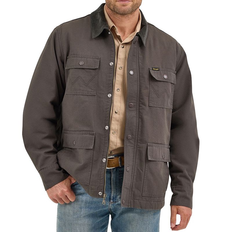 Wrangler Men’s Western Lined Zip Front Barn Coat – Style# 112367620