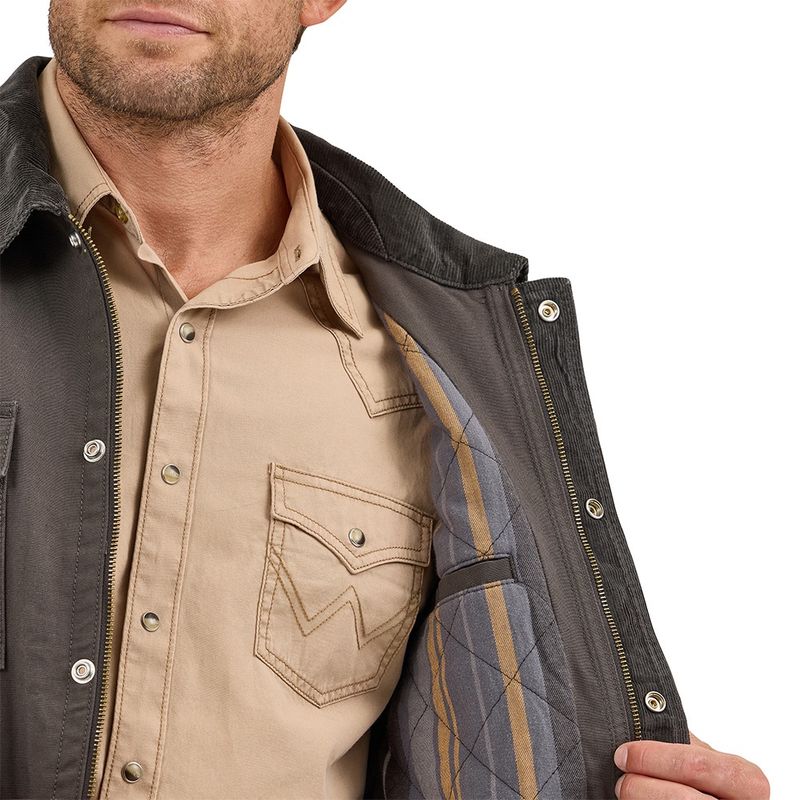 Wrangler Men’s Sherpa Lined Jacquard Print Jacket – Style# 112368213