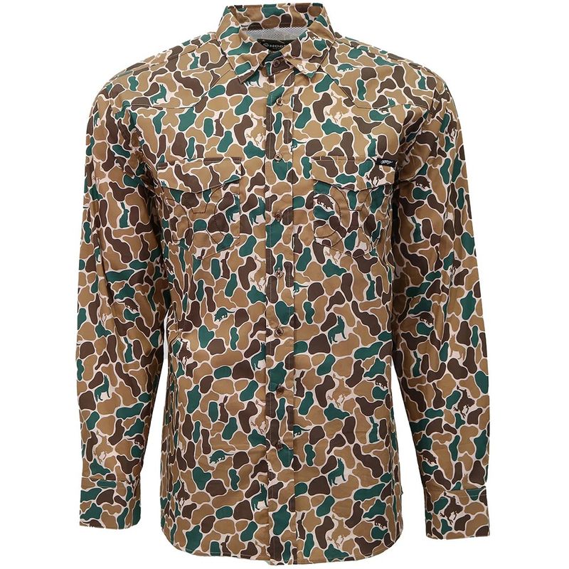 Hooey Men’s Maverick Camo Long Sleeve Button-Up Shirt – Style# HT1864CA