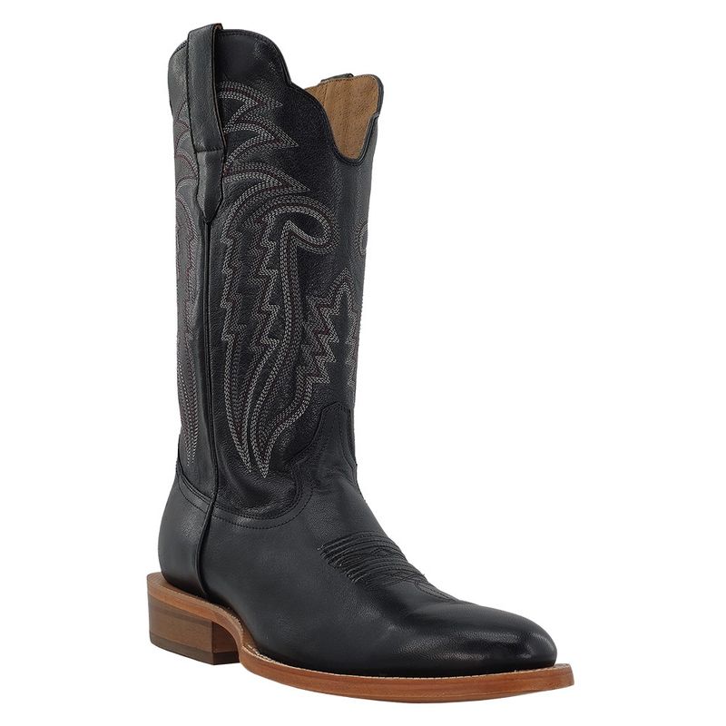 R. Watson Men’s Black Mestizo Goat Medium Round Toe Boot – Style# WR0014-3
