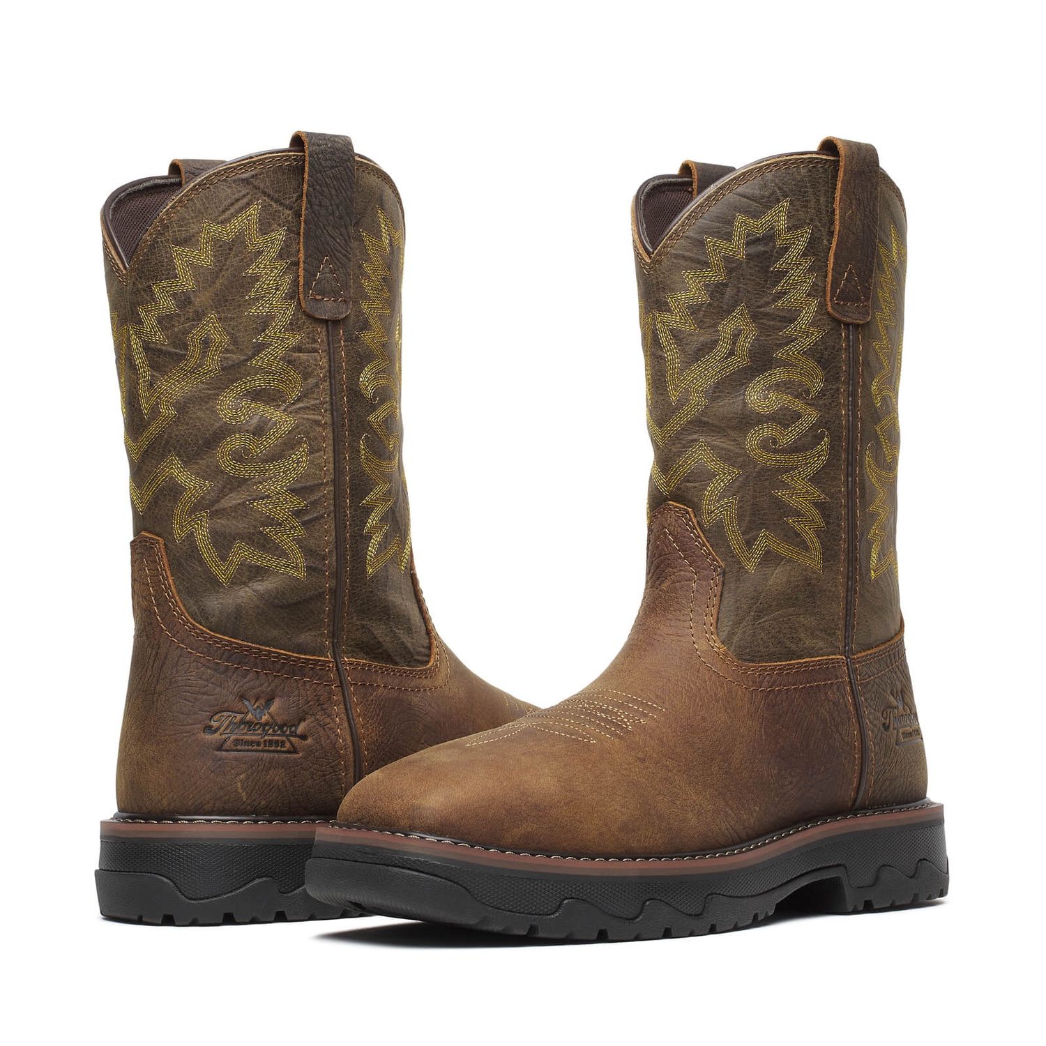 Thorogood Men’s Buffalo Ridge 11&quot; Waterproof Brown/Sage Nano Safety Toe Work Boot – Style# 804-4342