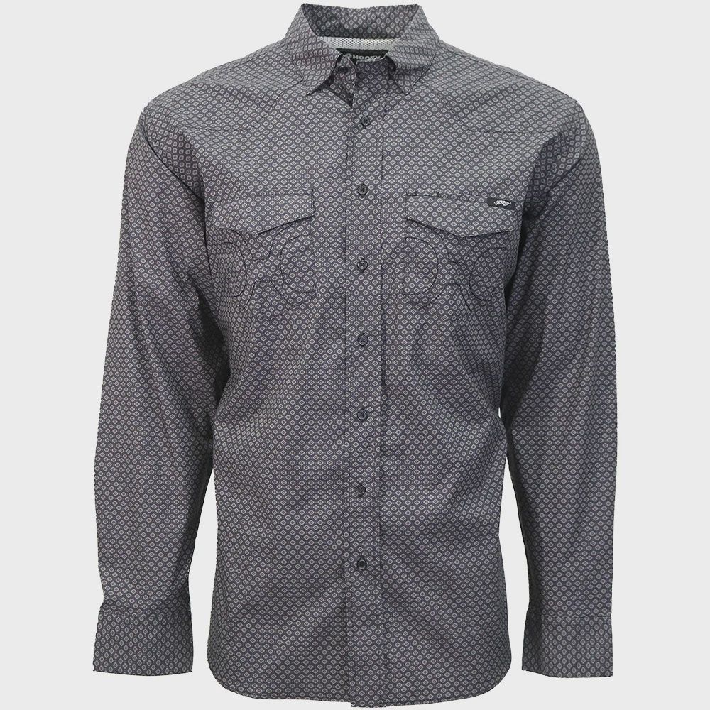 Hooey Men’s Maverick Long Sleeve Black Button-Up Shirt – Style# HT1864BK