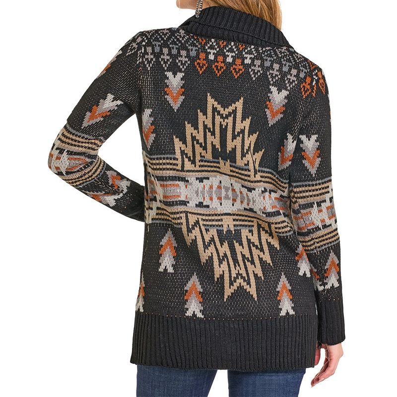 Panhandle Slim Women’s Black Aztec Sweater – DW95C06876