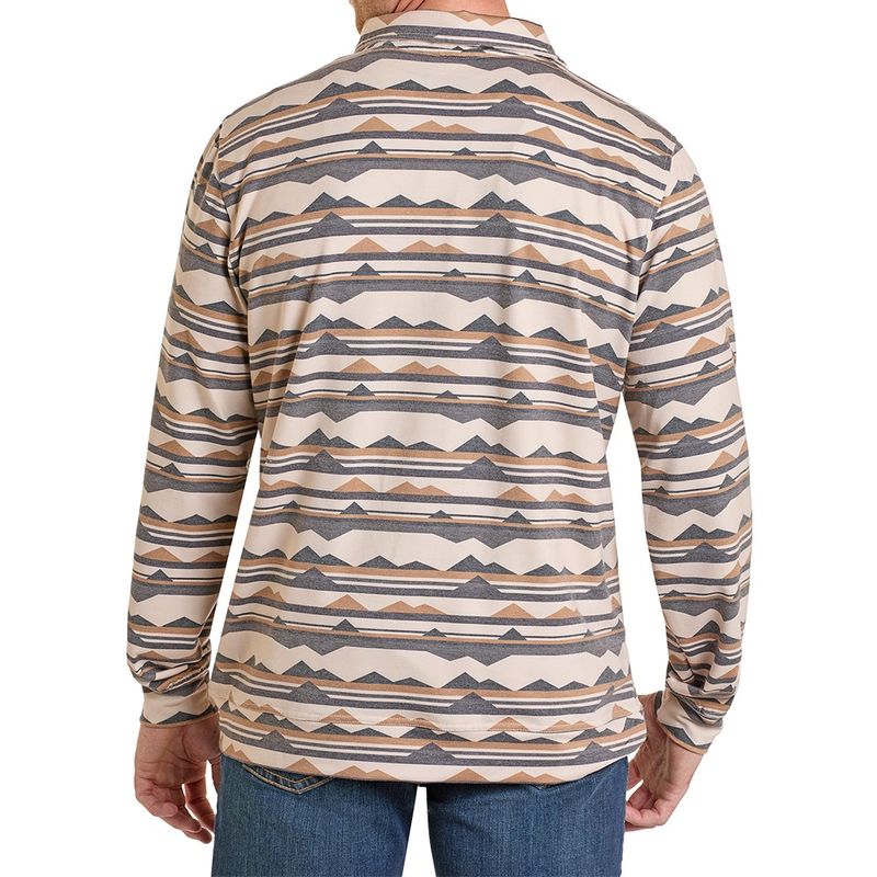 Rock &amp; Roll Denim Men’s Natural Abstract Printed Pullover – Style# BM91T07311