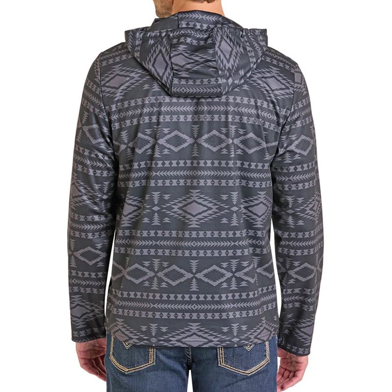 Rock &amp; Roll Denim Men’s Black Aztec Performance Hoodie – Style# BM94T07294