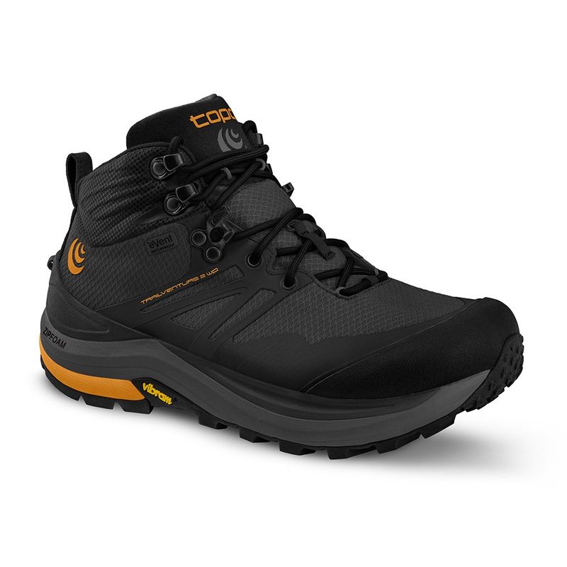 Topo Athletic Men&#39;s Charcoal/Orange Trailventure Waterproof - MO54