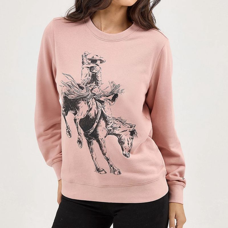 Wrangler Women’s Graphic Crew Sweatshirt – Style# 112368906