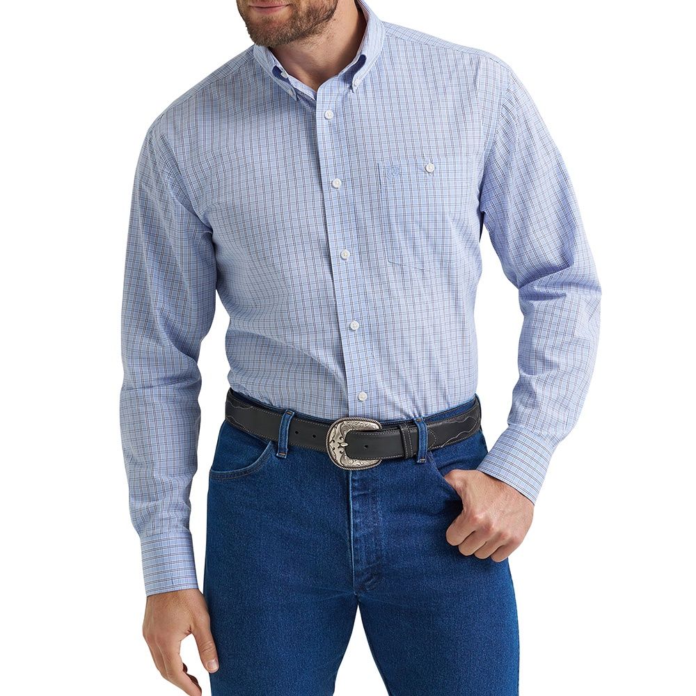 Wrangler Men’s Classic Long Sleeve Relaxed Fit Shirt – Style# 112369442
